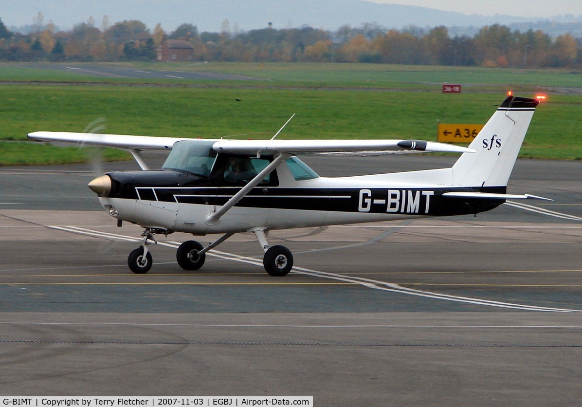G-BIMT, 1980 Reims FA152 Aerobat C/N 0361, Busy late afternoon at Gloucestershire (Staverton) Airport