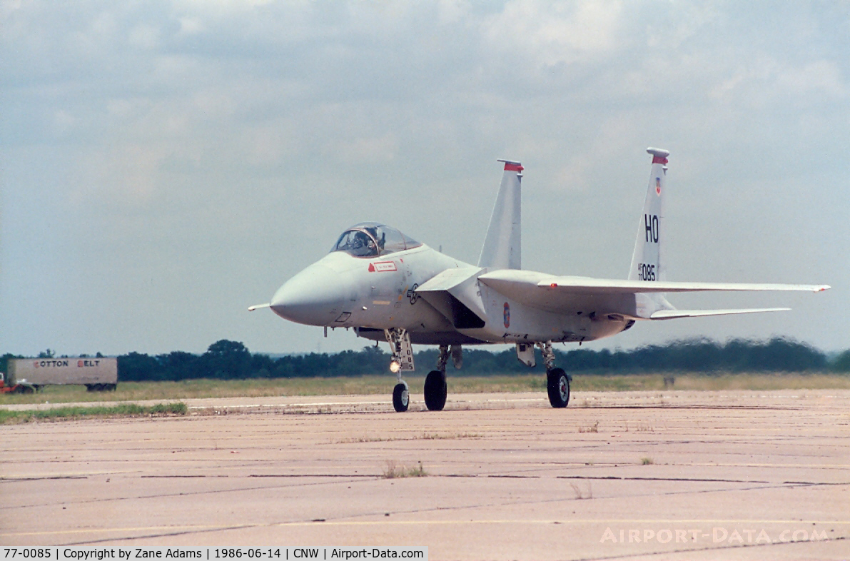 77-0085, 1977 McDonnell Douglas F-15A Eagle C/N 0365/A297, At the Texas Sesquicentennial Airshow (This aircraft last noted as instructional airframe at Sheppard AFB, TX)