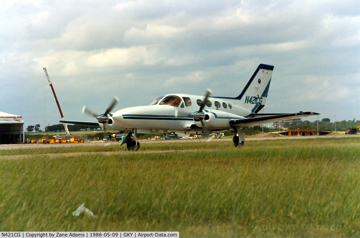 N421CG, 1978 Cessna 421C Golden Eagle C/N 421C0506, At Arlingotn Muni