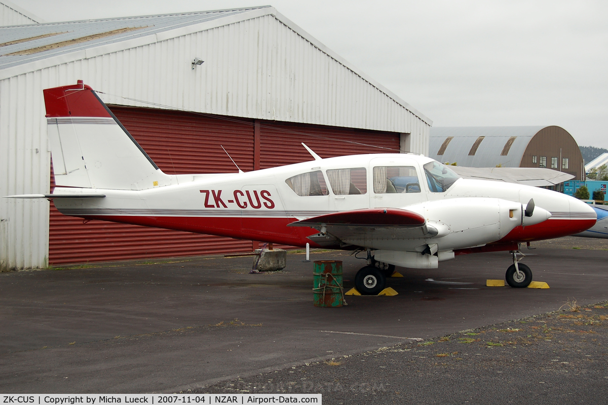 ZK-CUS, Piper PA-23-250 C/N 27-4499, At Ardmore Aerodrome