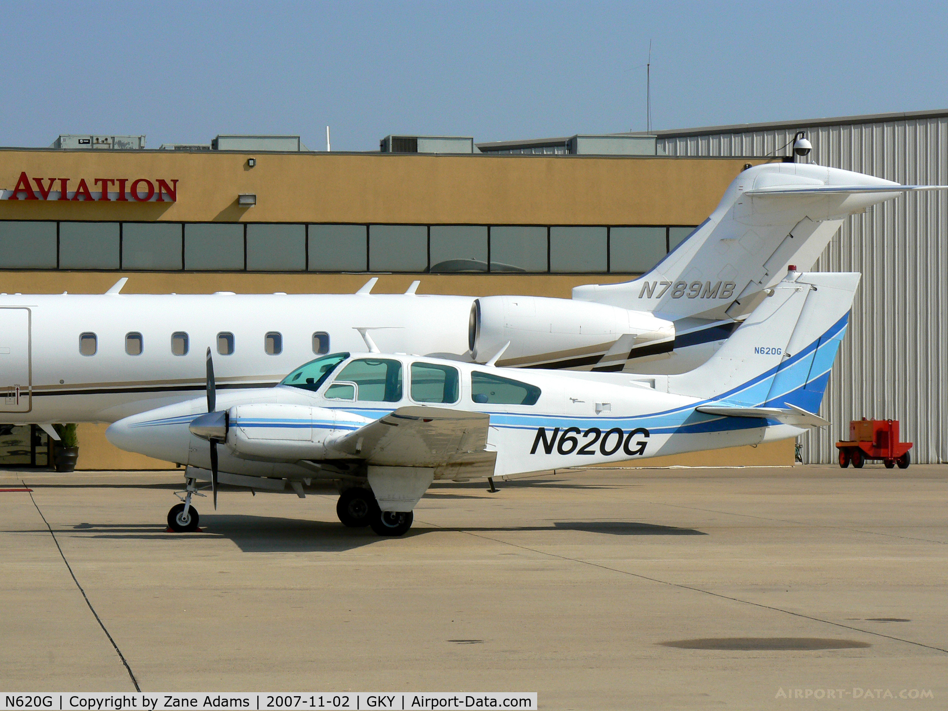 N620G, 1966 Beech 95-B55 (T42A) Baron C/N TC-978, Dual N-Numbers...small and large. Large required for ADIZ penetration.