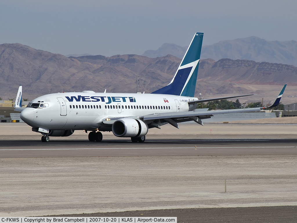 C-FKWS, 2001 Boeing 737-76N C/N 30134, WestJet / 2001 Boeing 737-76N