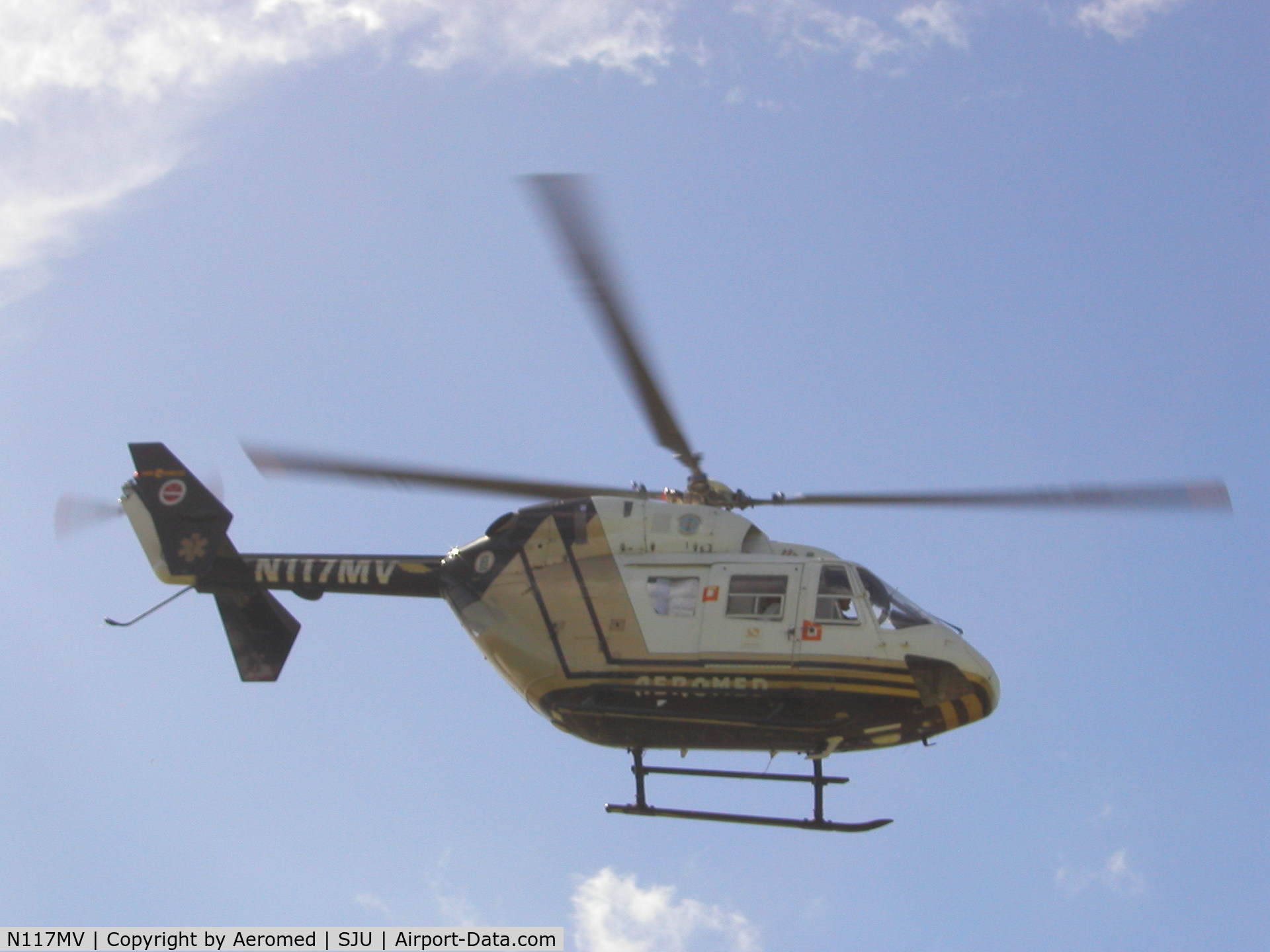 N117MV, Eurocopter-Kawasaki BK-117A-3 C/N 7089, Aeromed Air Ambulance of Puerto Rico