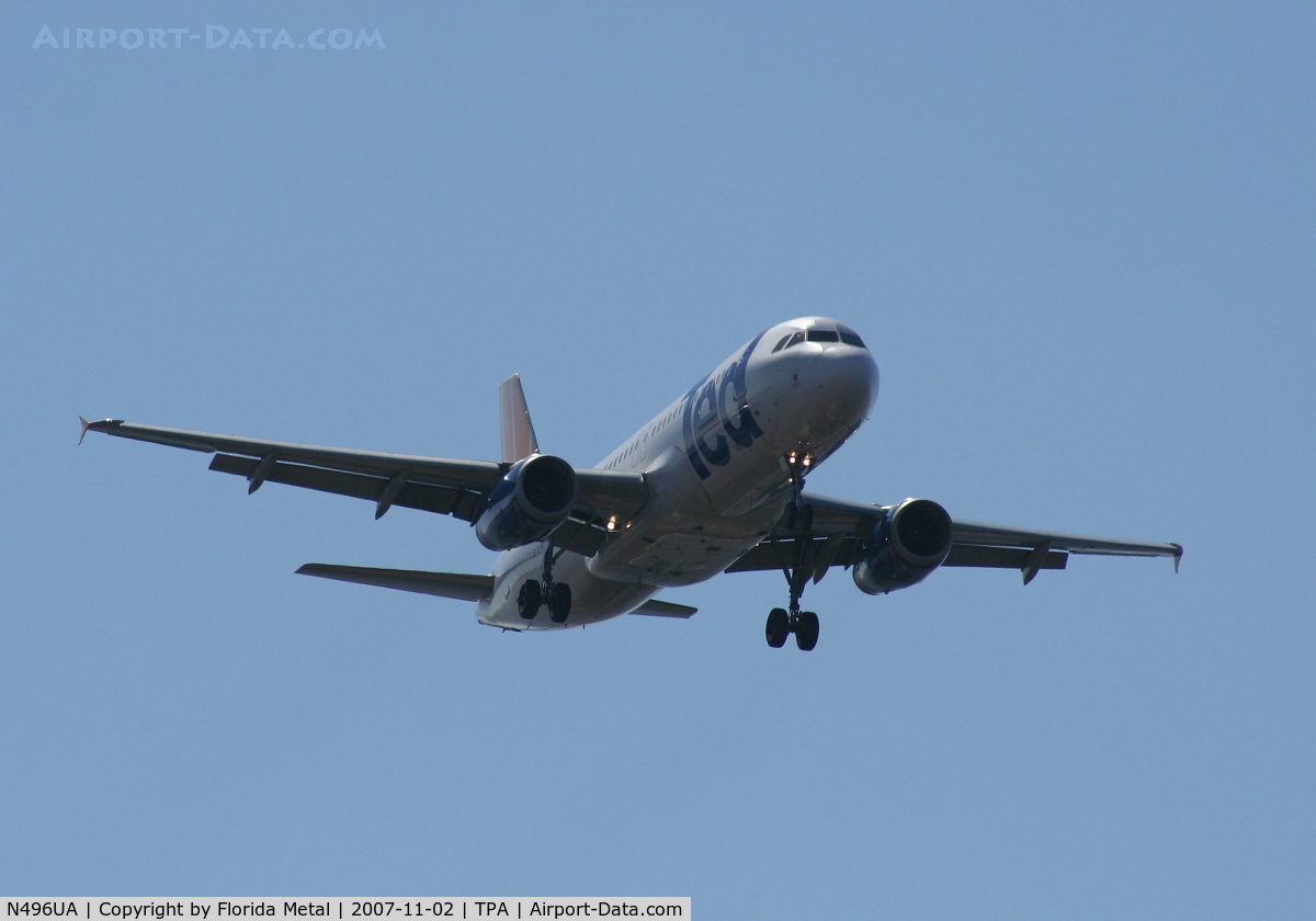 N496UA, 2002 Airbus A320-232 C/N 1845, Ted