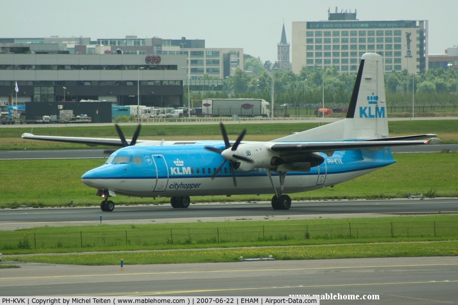 PH-KVK, 1991 Fokker 50 C/N 20219, KLM Cityhopper