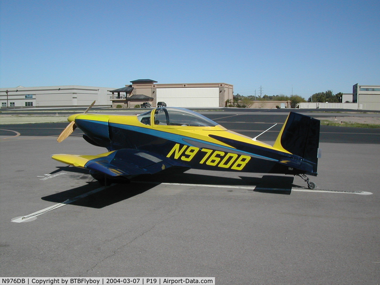 N976DB, 1975 Thorp T-18 Tiger C/N 49, Thorp parked at Stellar Air Park