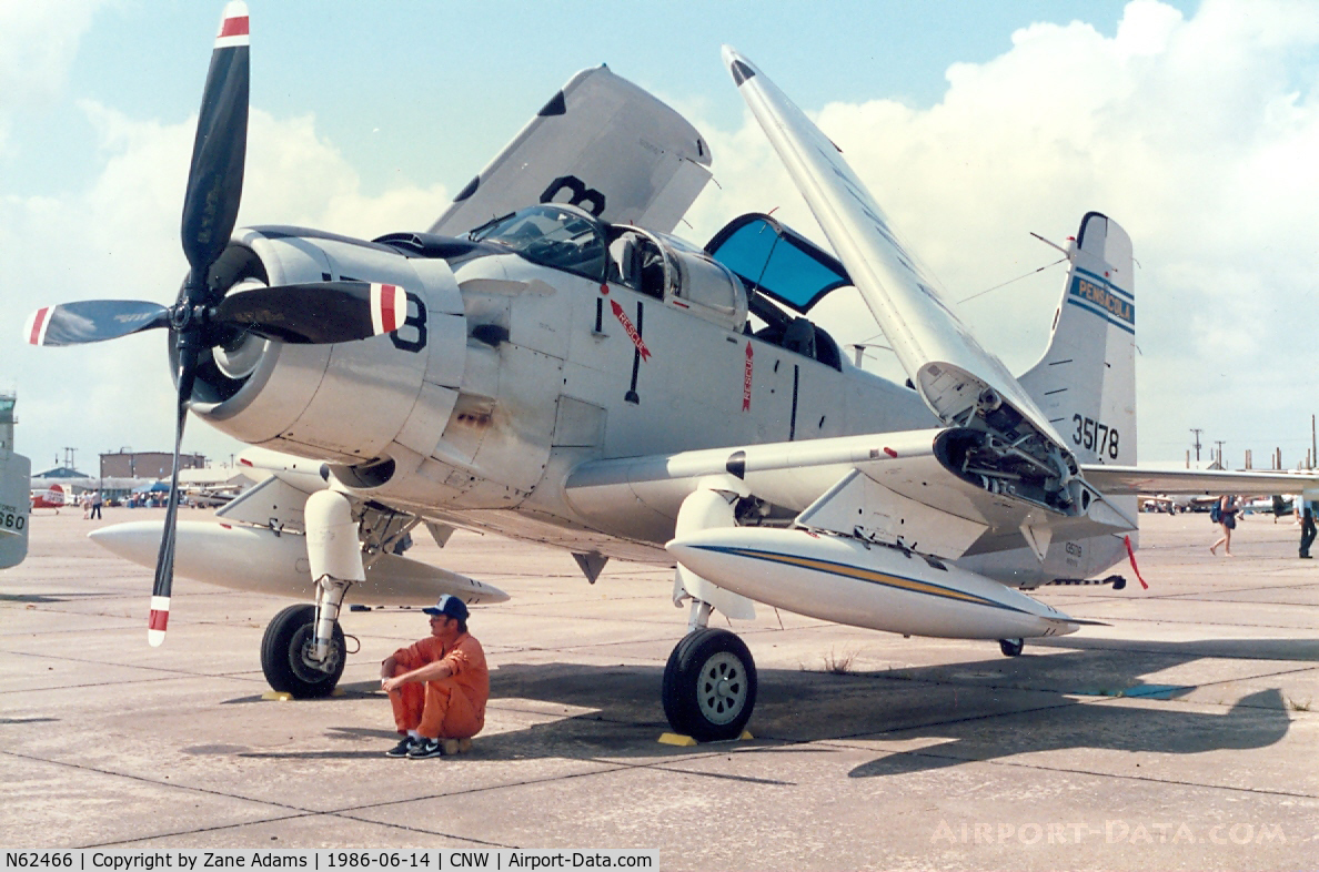 N62466, 1955 Douglas EA-1E Skyraider C/N 10255 (135178), Texas Sesquicentennial Air Show 1986