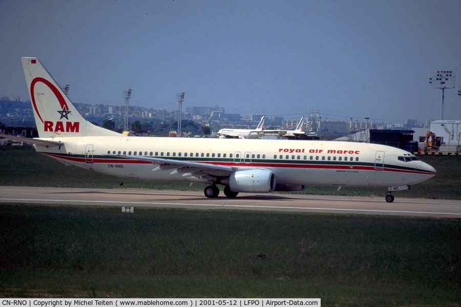 CN-RNO, 1999 Boeing 737-86N C/N 28595, Royal Air Maroc about to take-off