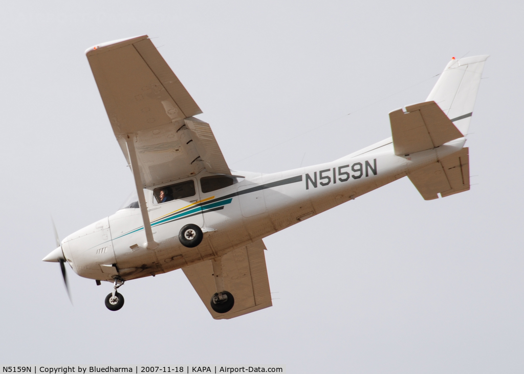 N5159N, 1980 Cessna 182Q Skylane C/N 18267550, Approach to 17L