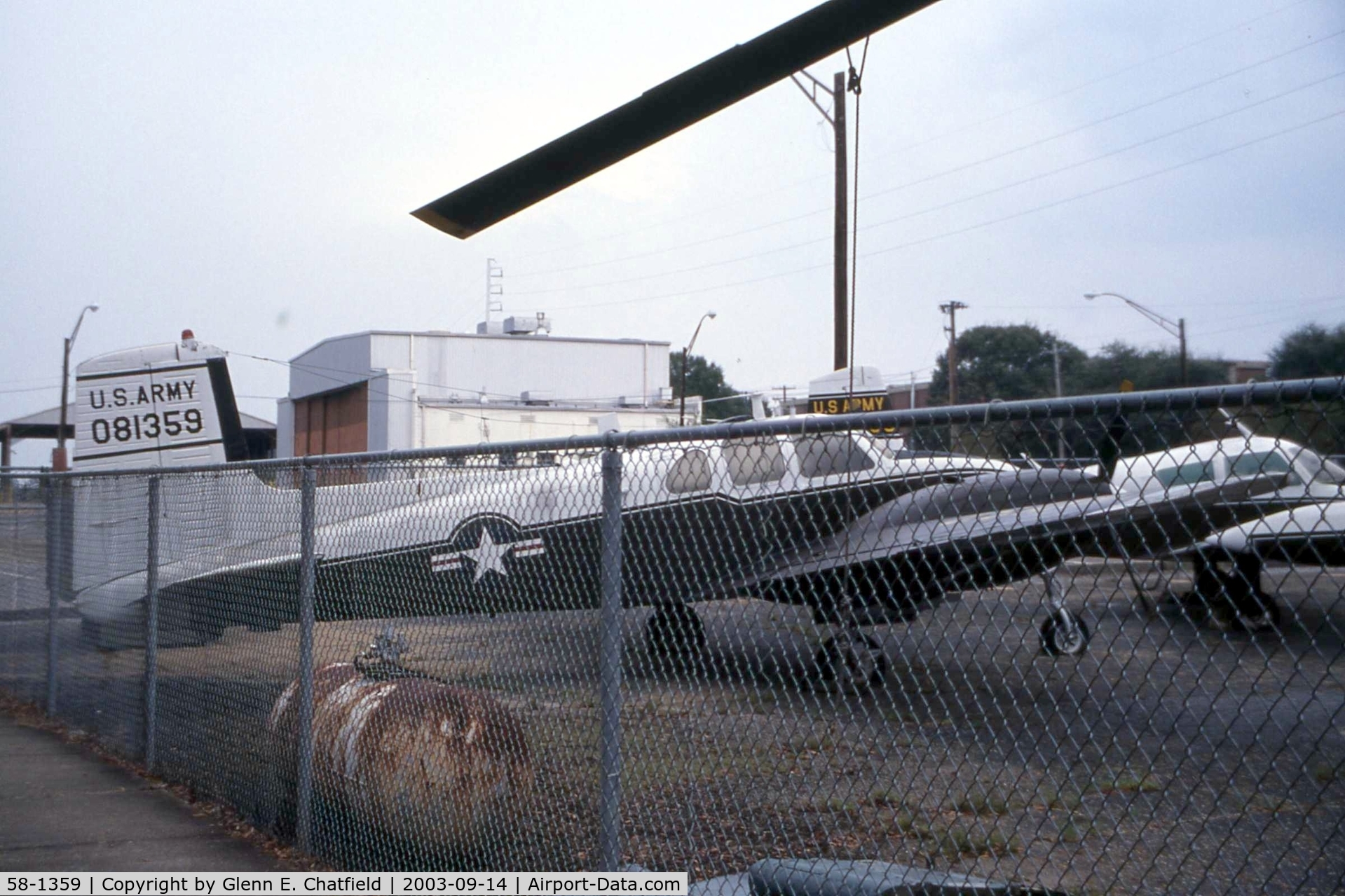 58-1359, 1958 Beechcraft RU-8D-BH Seminole C/N LH-186, RU-8D at the Army Aviation Museum storage yard