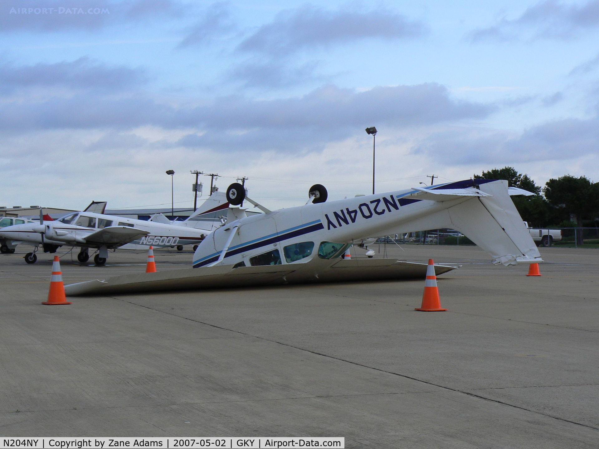 N204NY, 1975 Cessna 172M C/N 17265660, Damaged in Thunderstorm while on the ramp