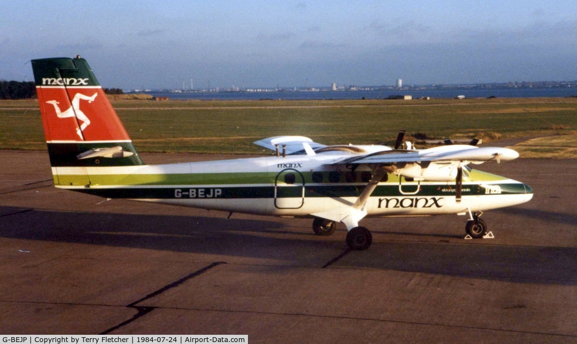 G-BEJP, 1977 De Havilland Canada DHC-6-310 Twin Otter C/N 525, Manx Twin Otter at Speke Airport