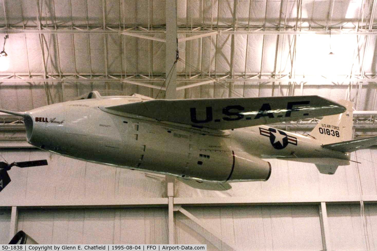 50-1838, 1950 Bell X-5 C/N Not found 50-1838, The Bell X-5 at the National Museum of the U.S. Air Force