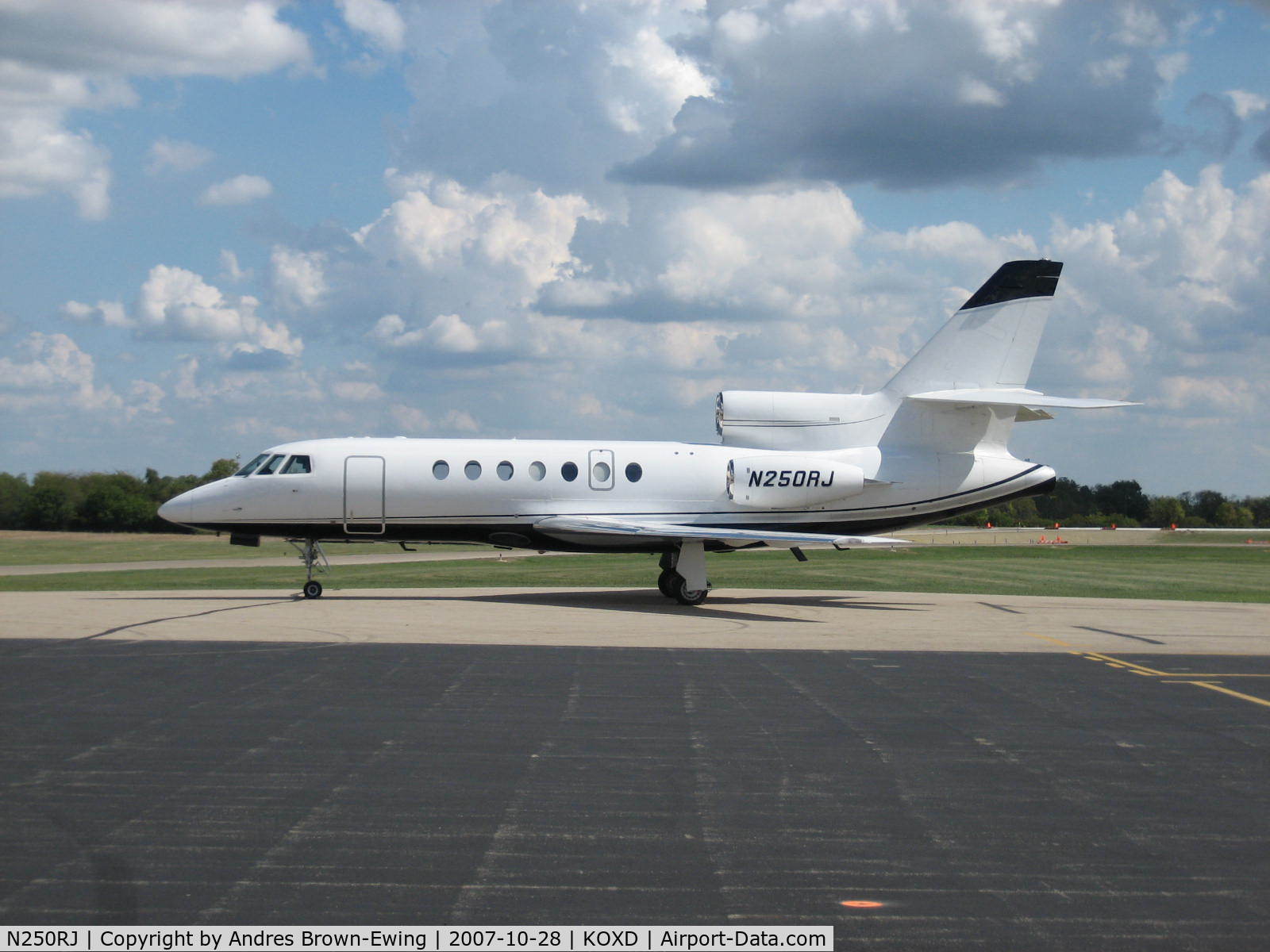 N250RJ, 1981 Dassault Falcon 50 C/N 31, parked for the weekend