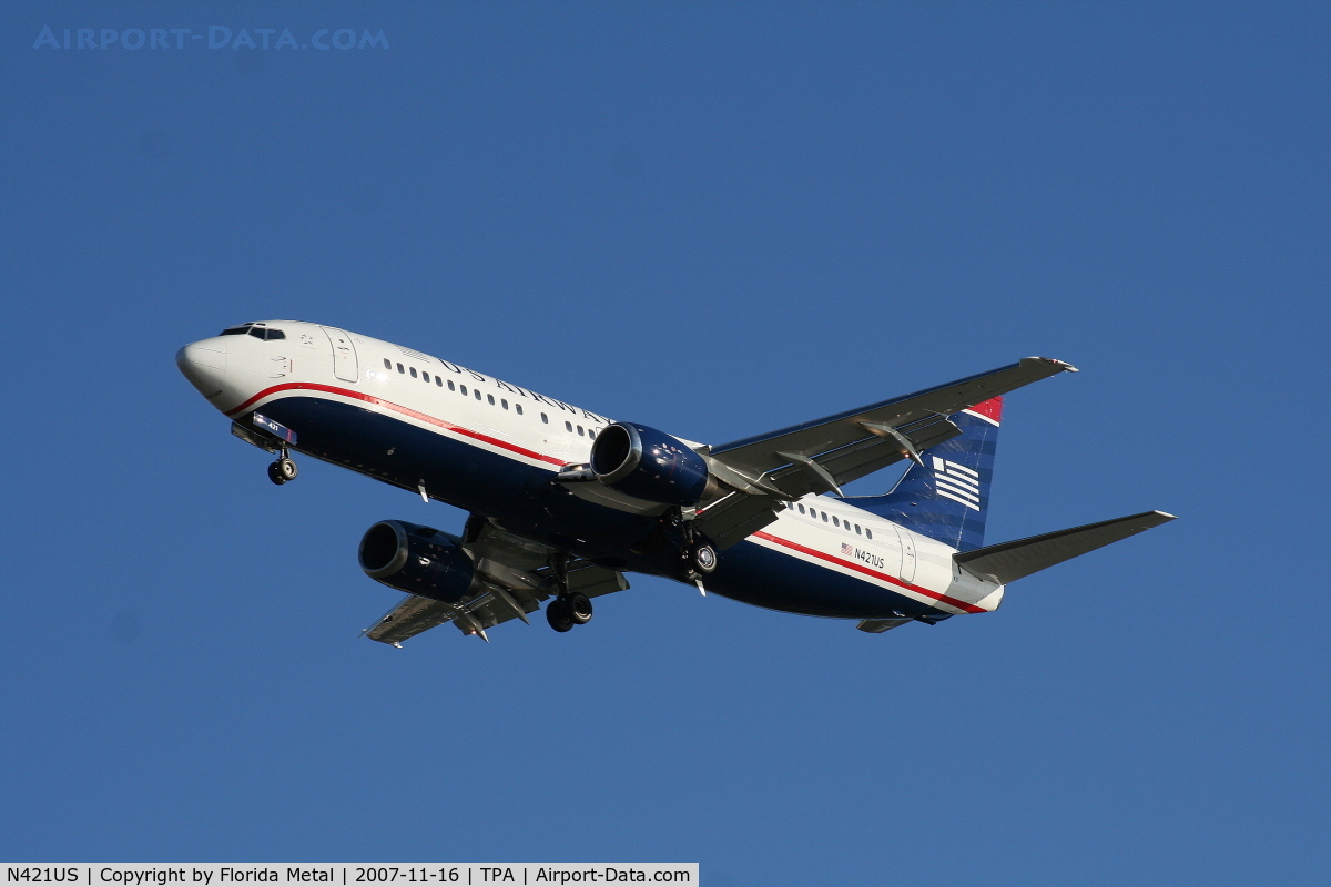 N421US, 1989 Boeing 737-401 C/N 23988, US Airways