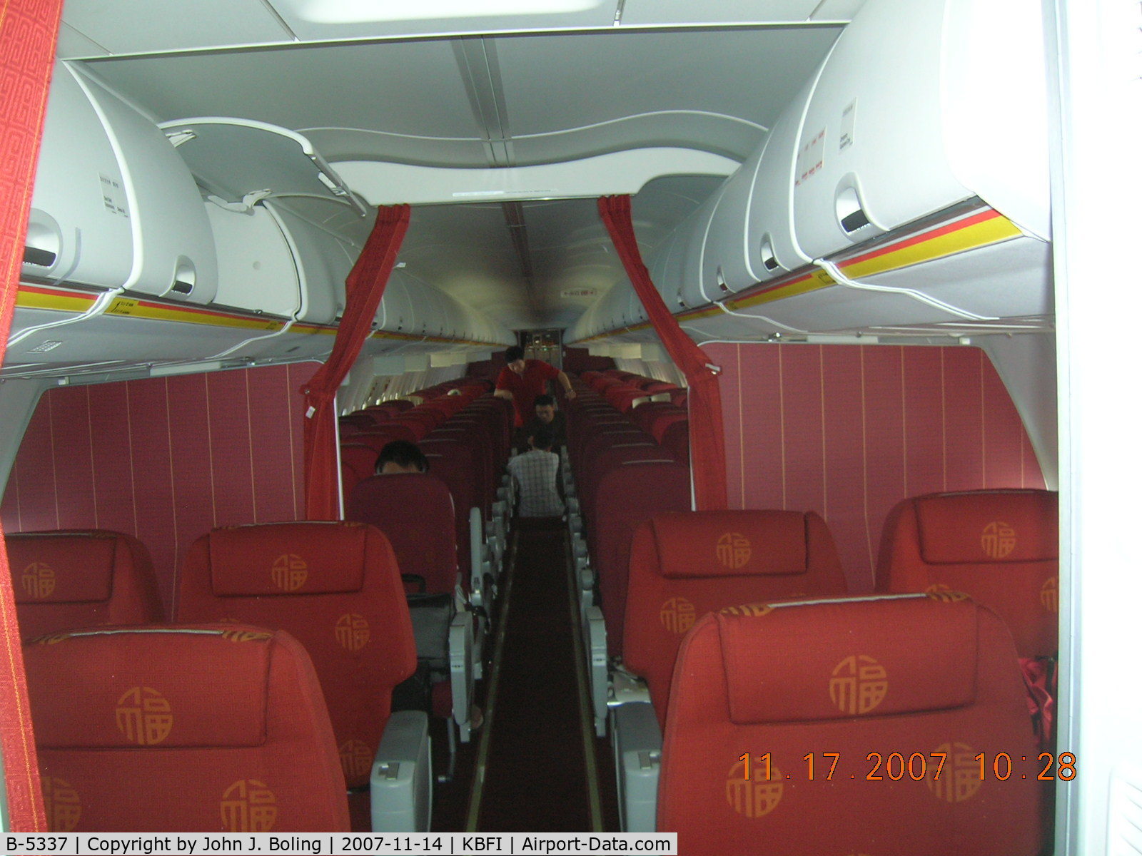 B-5337, 2007 Boeing 737-84P C/N 35747, Interior of new B737-84P. Had that 'New Car' smell