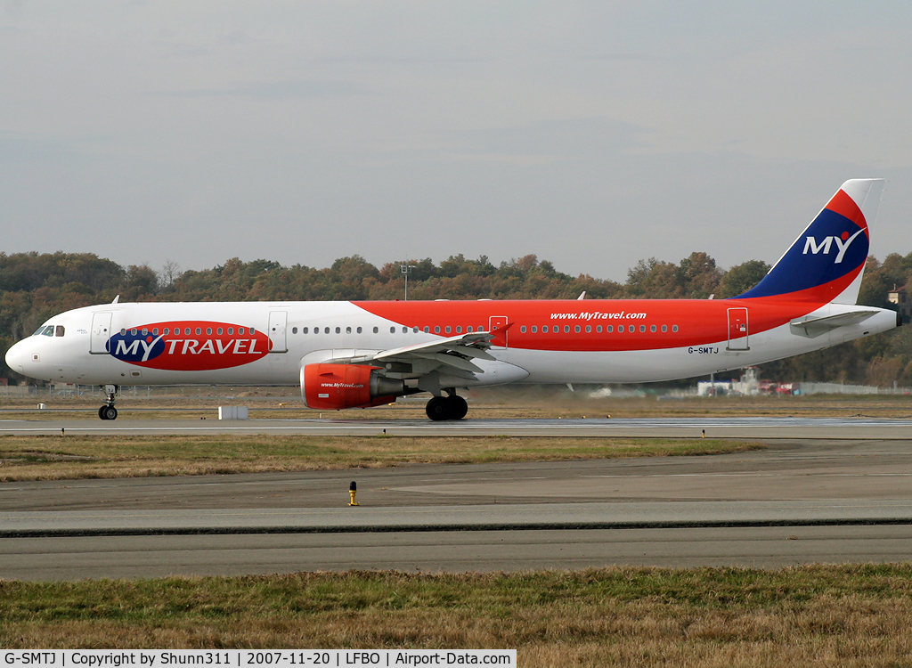 G-SMTJ, 2003 Airbus A321-211 C/N 1972, Line up rwy 14L for departure