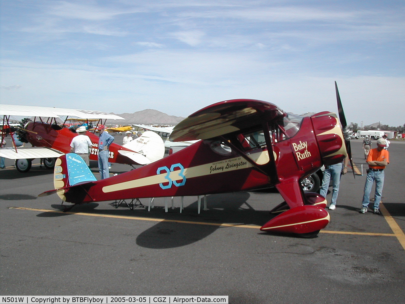 N501W, 1930 Monocoupe 110 Special C/N 5W47, John Livingston's Original Clip Wing Monocoupe at the Cactus AAA Fly-in 2005