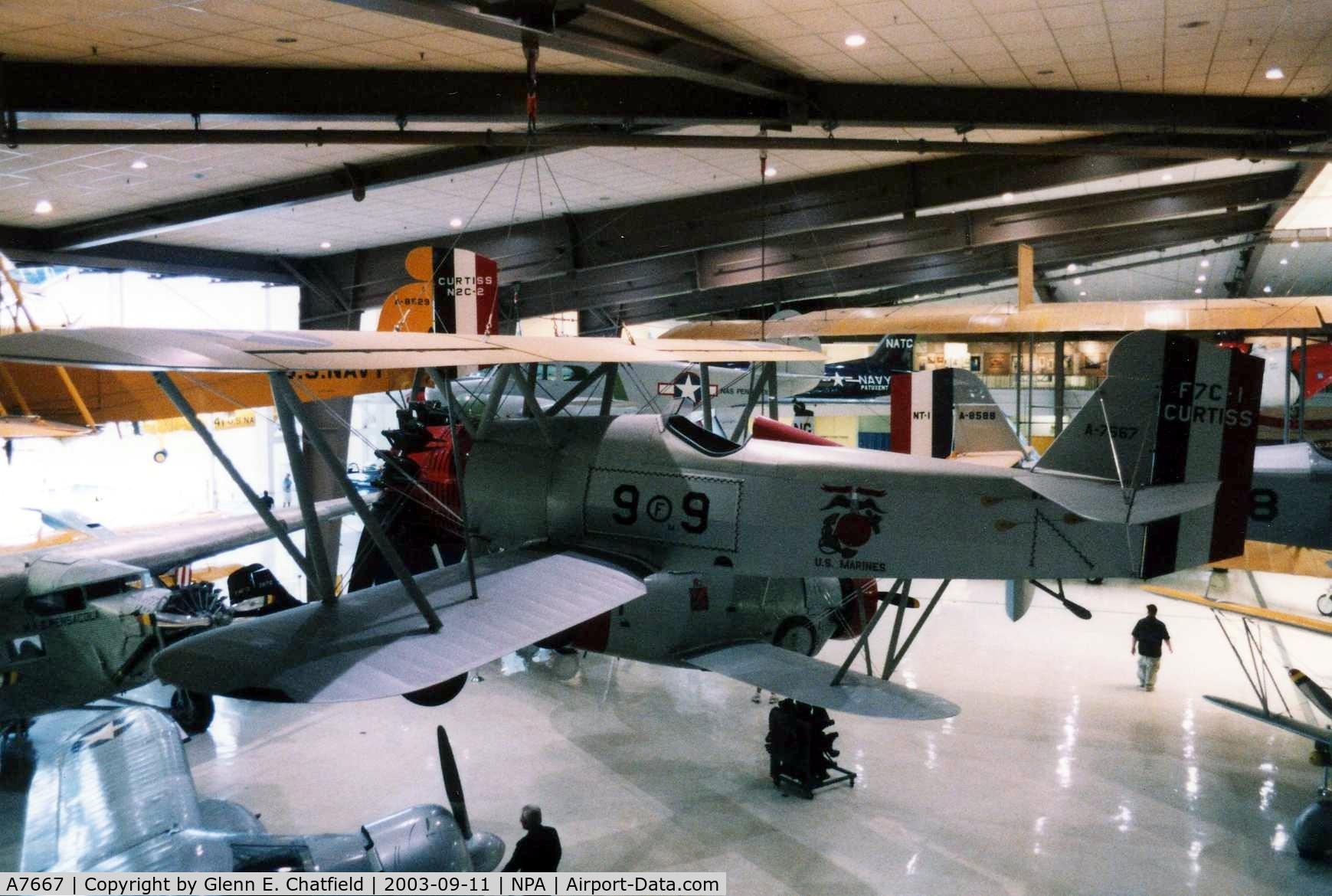 A7667, 1928 Curtiss F7C-1 C/N Not found A-7667, F7C-1 at the National Museum of Naval Aviation