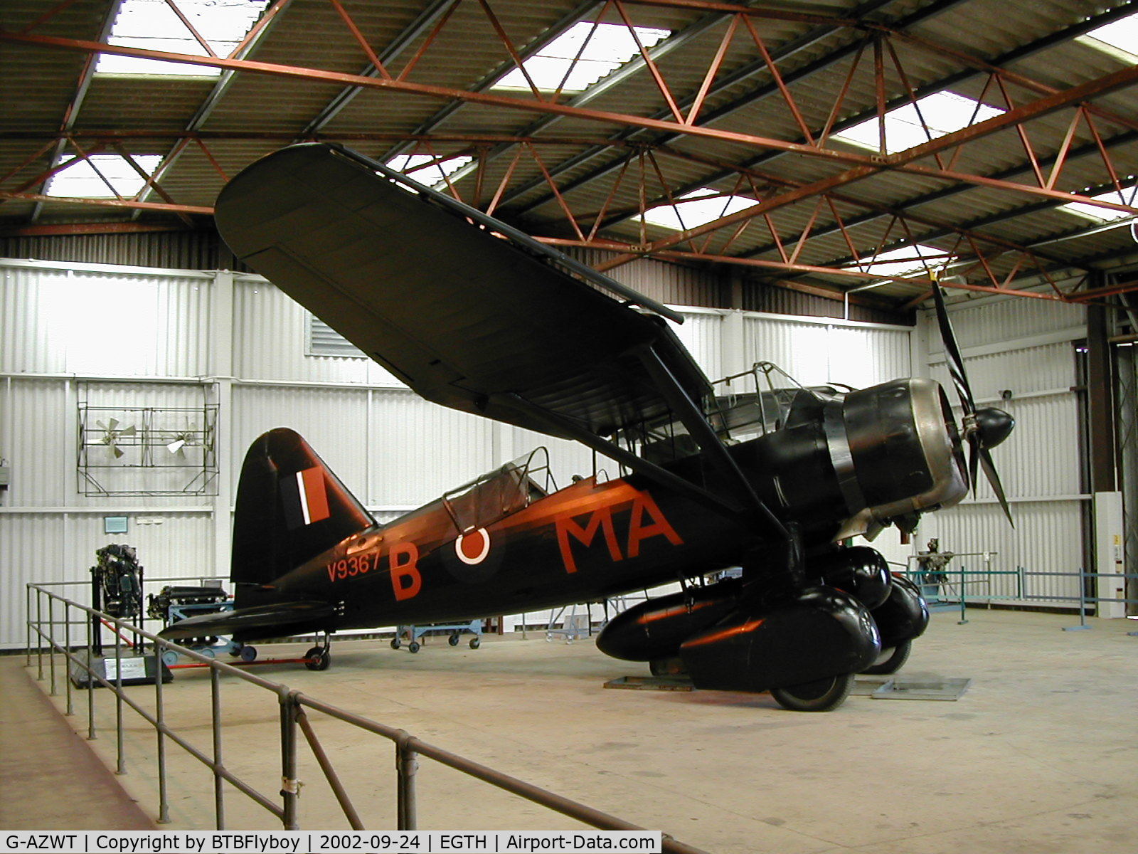 G-AZWT, 1938 Westland Lysander IIIA C/N Y1536, On display at the Shuttleworth collection Old Warden Aerodrome