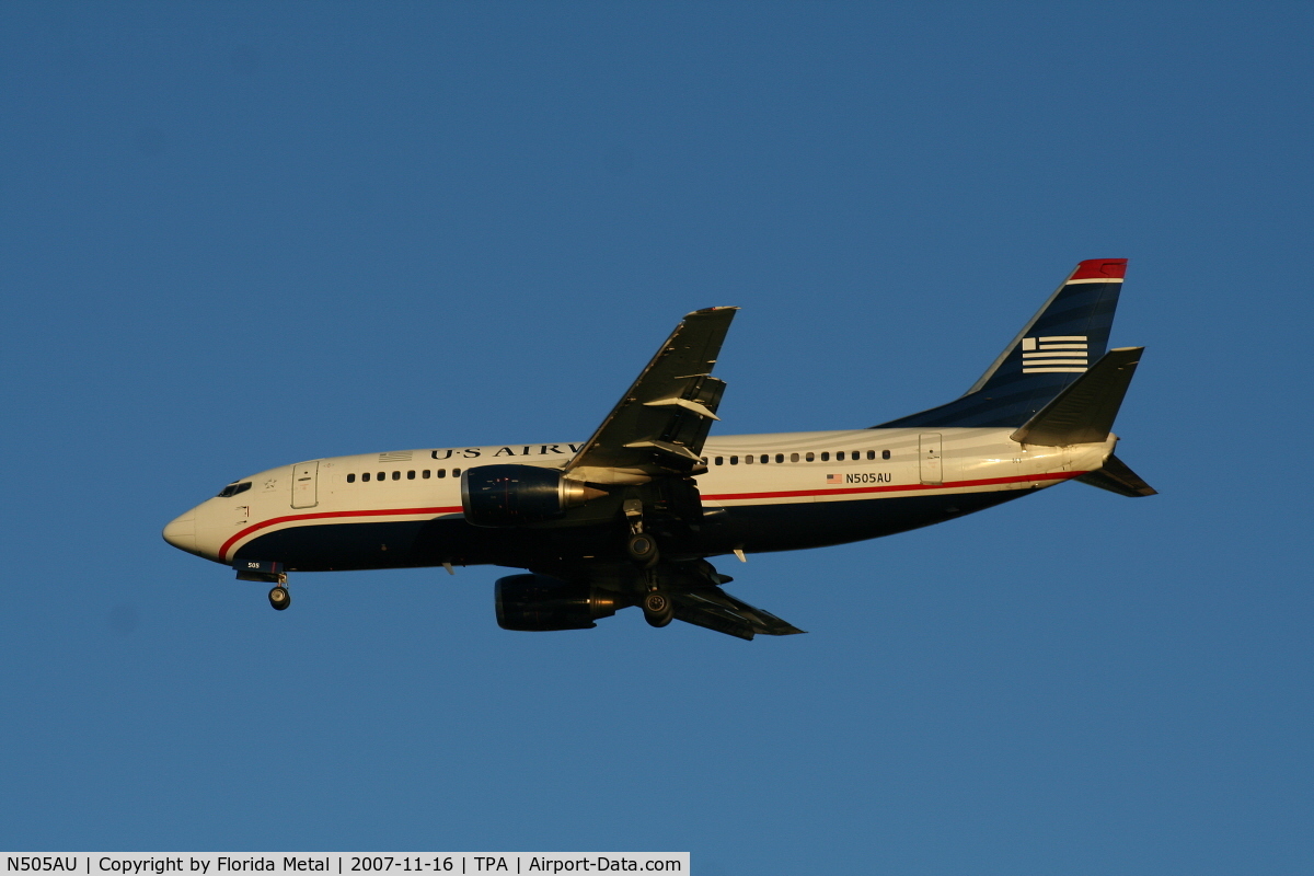 N505AU, 1987 Boeing 737-3B7 C/N 23380, US Airways