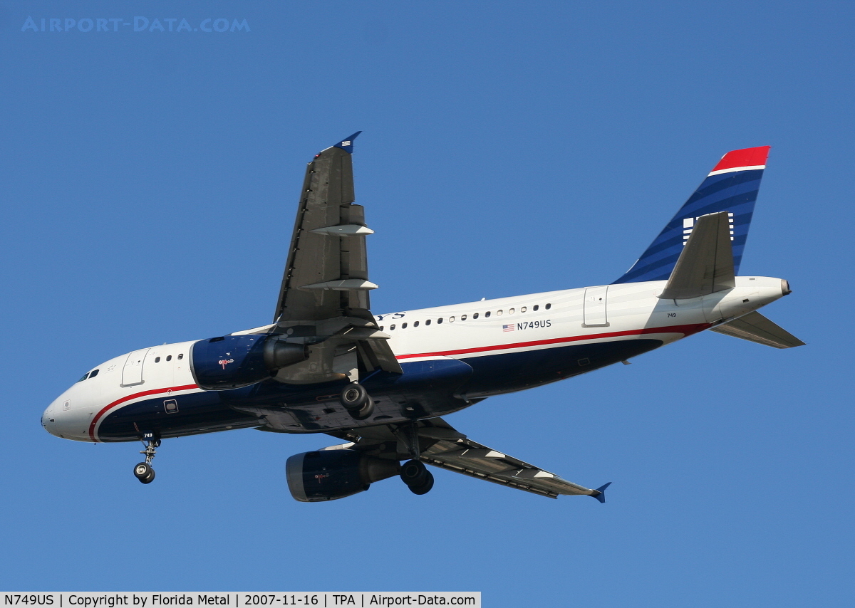N749US, 2000 Airbus A319-112 C/N 1313, US Airways