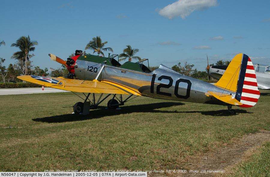 N56047, 1942 Ryan Aeronautical ST3KR C/N 2154, PT-22 41-20945 at Ocean Reef Club Key Largo FL