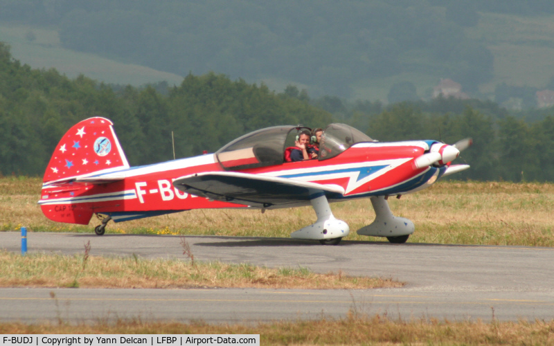 F-BUDJ, 1973 Mudry CAP-10B C/N 41, Aircraft taxiing after aerobatics. I now has 8000 flying hours.