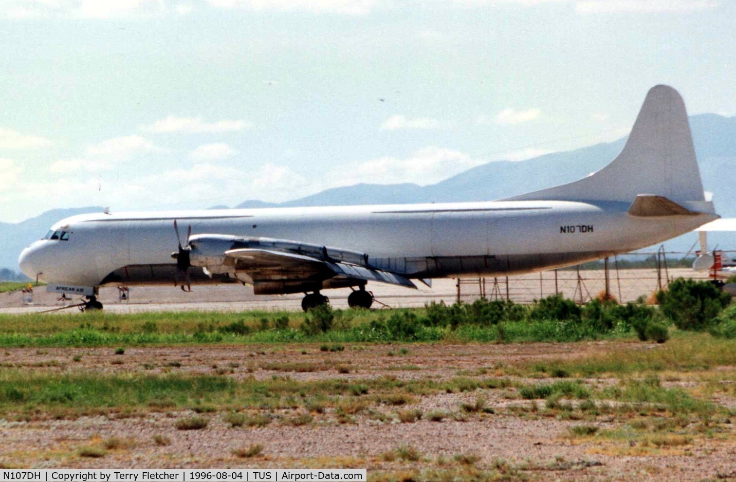 N107DH, 1960 Lockheed L-188A Electra C/N 2013, Lockheed Electra at Tuscon