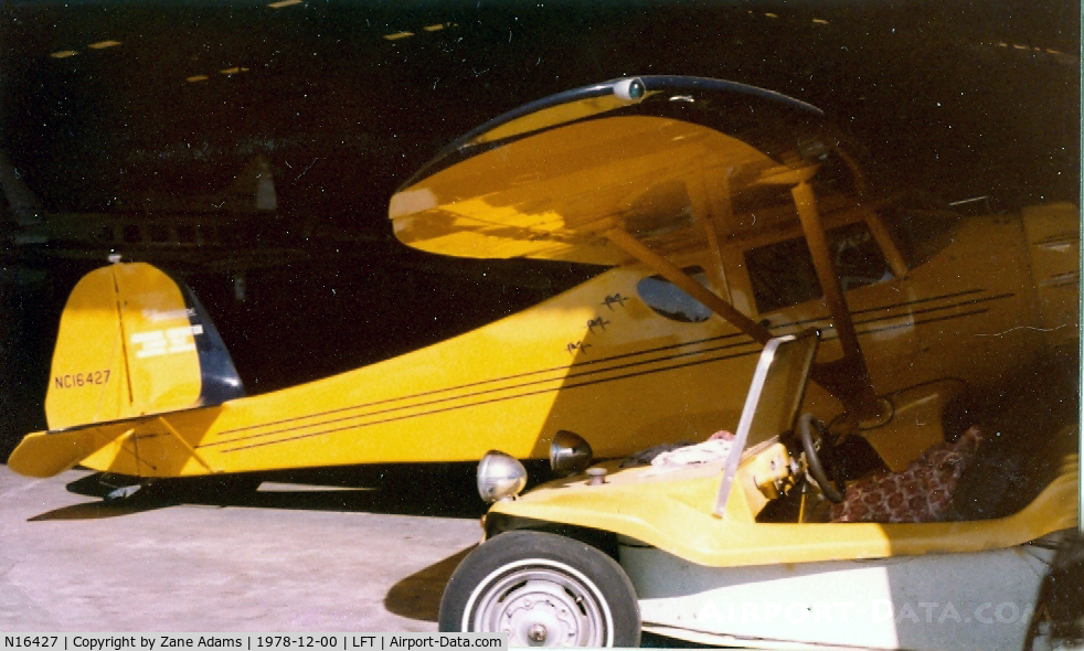 N16427, 1937 Monocoupe 90A C/N A-754, At Lafayette, LA - in yellow!