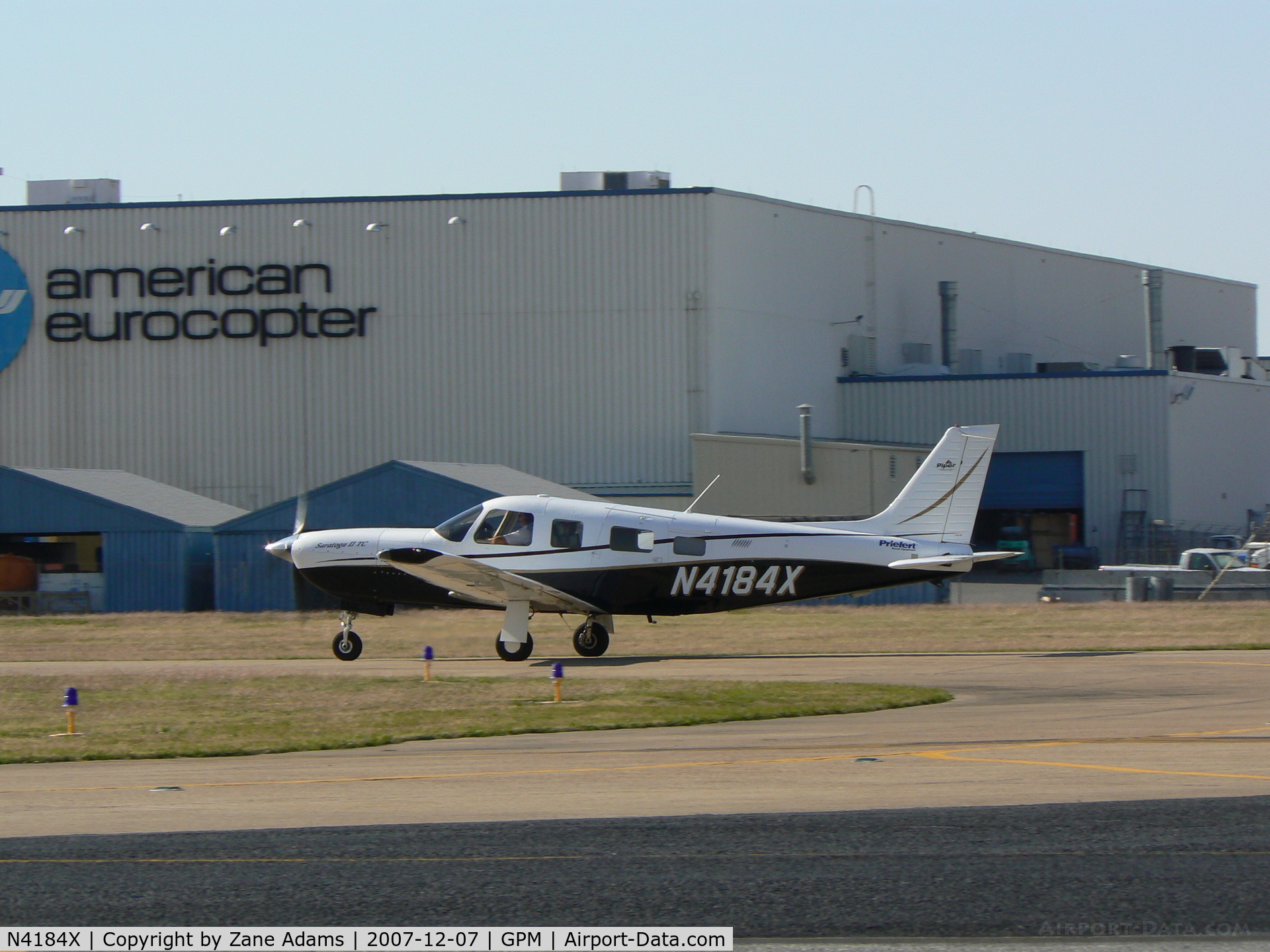 N4184X, 2001 Piper PA-32R-301T Turbo Saratoga C/N 3257200, Takeoff at Grand Prairie Municipal