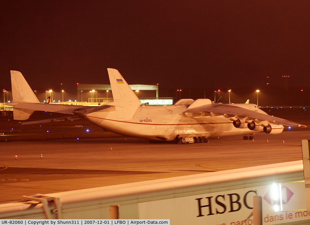 UR-82060, 1988 Antonov An-225 Mriya C/N 19530503763, Parked at Victor 11 position for one day stop... First time @ LFBO