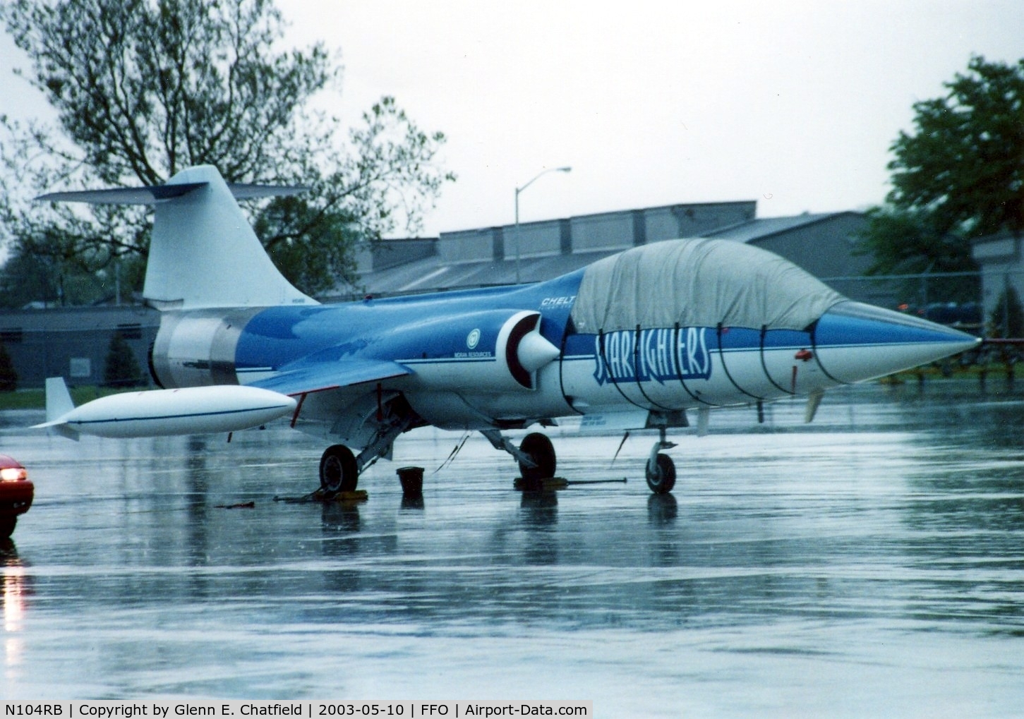N104RB, 1962 Lockheed CF-104D Starfighter C/N 583A-5302, At the 100th Anniversary of Flight celebration, heavy down-pour cancelled the show