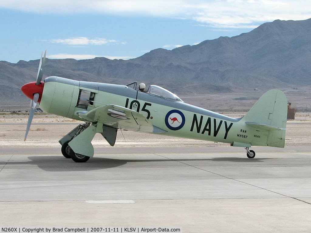 N260X, 1951 Hawker Sea Fury FB11 C/N 41H/636334, Getchell Aircraft - San Jose, California / 1951 Hawker Mk II Sea Fury
