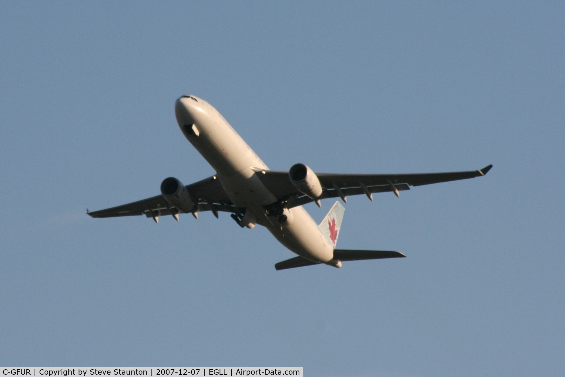 C-GFUR, 2000 Airbus A330-343 C/N 344, Taken at Heathrow Airport 07 December 2007