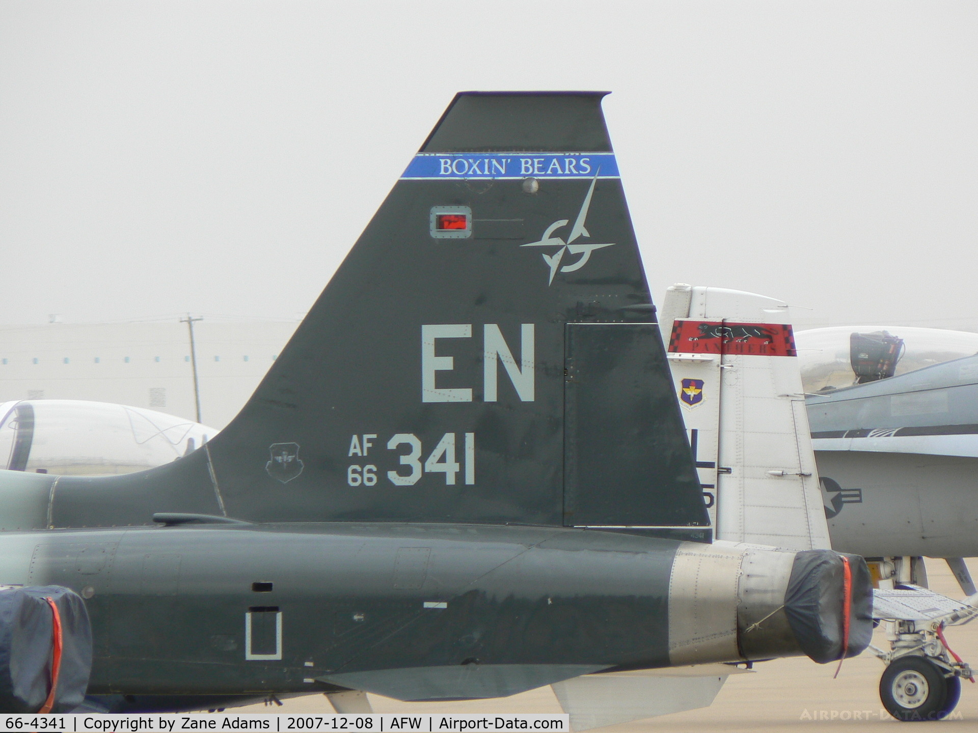 66-4341, 1966 Northrop T-38A Talon C/N N.5918, On the ramp at Alliance Ft. Worth - Tail shot only because of parking formation