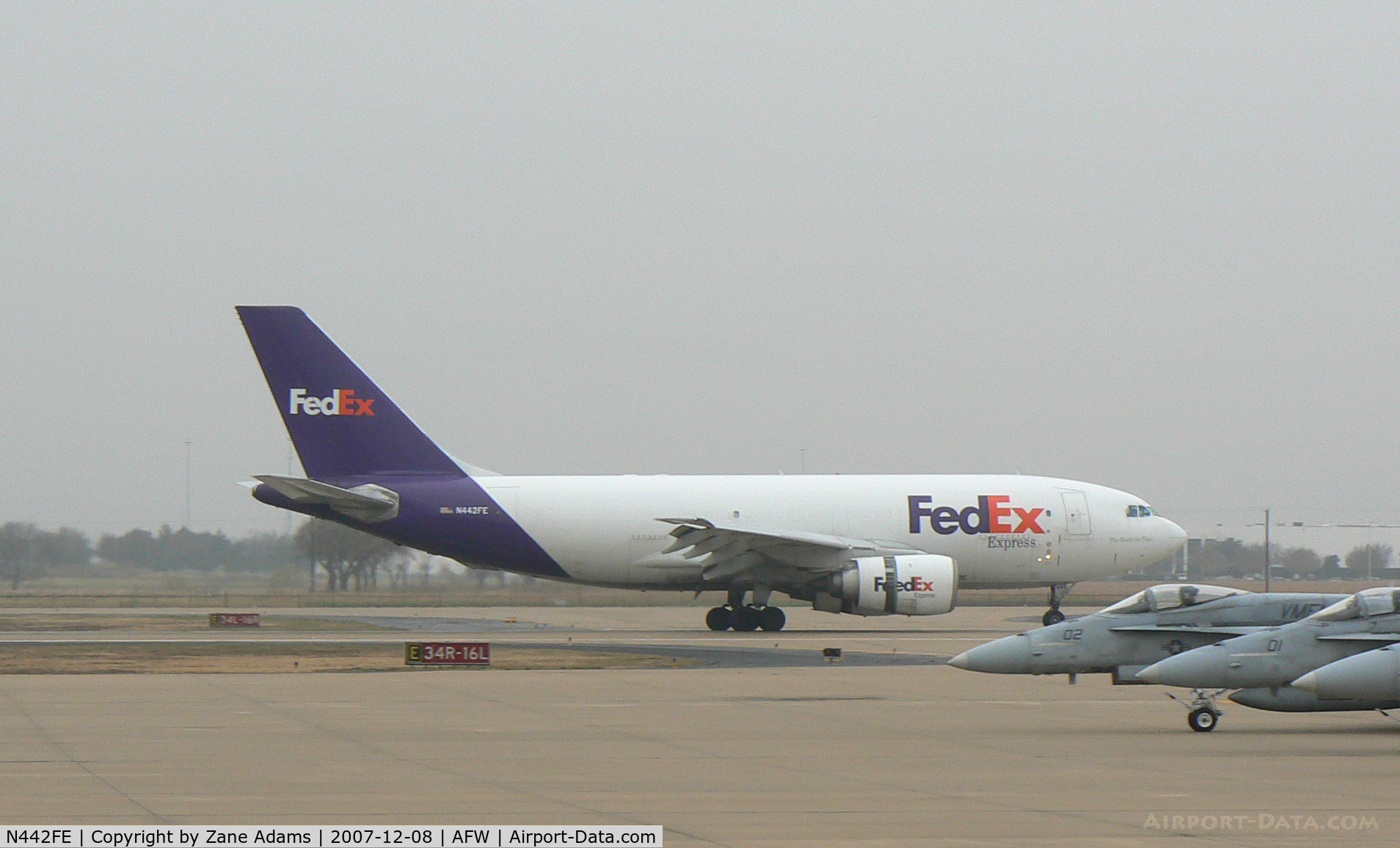 N442FE, 1985 Airbus A310-203 C/N 353, FedEx landing at Alliance