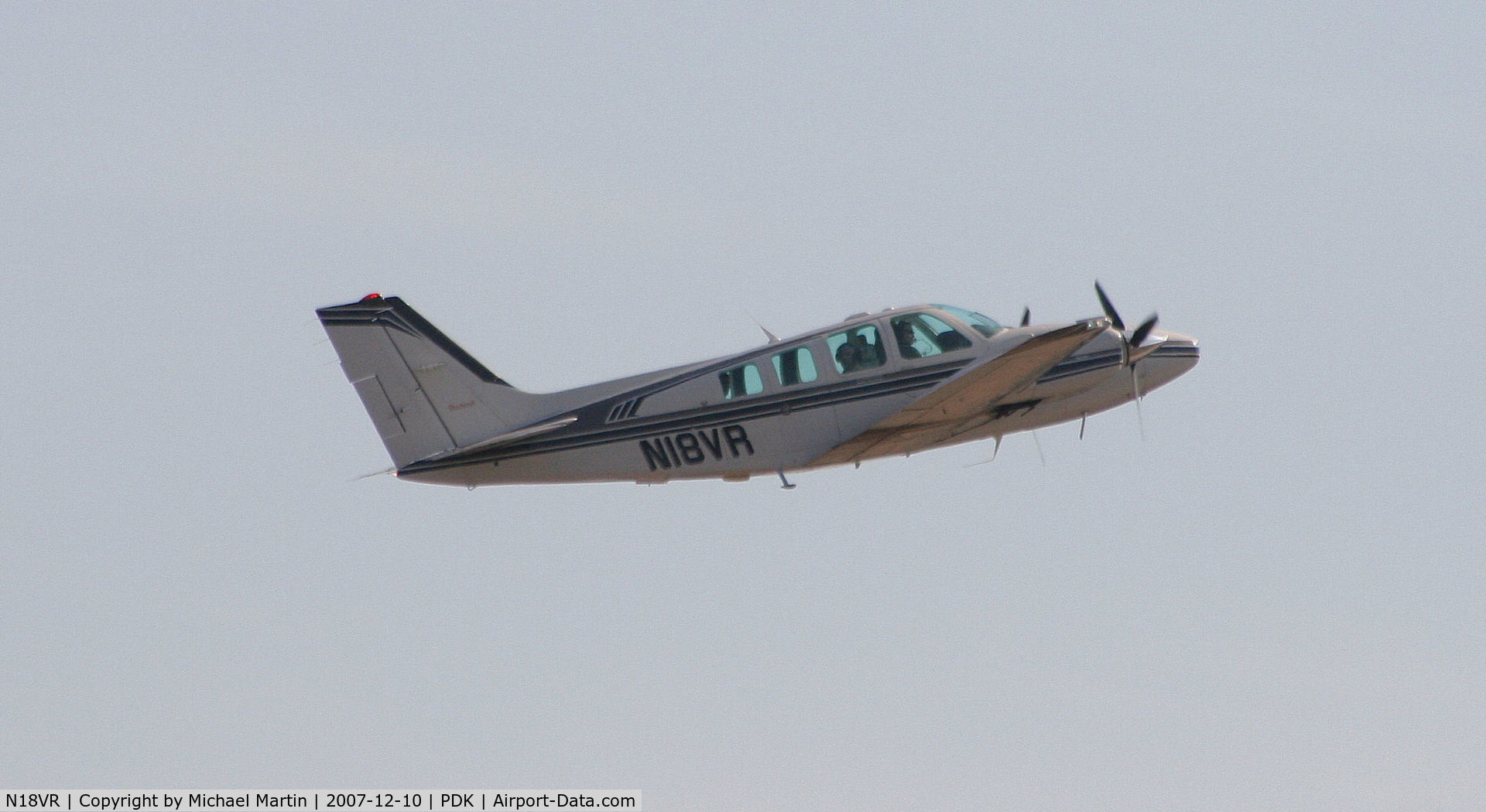 N18VR, 1996 Beech 58 Baron C/N TH-1771, Departing PDK enroute to parts unknown!