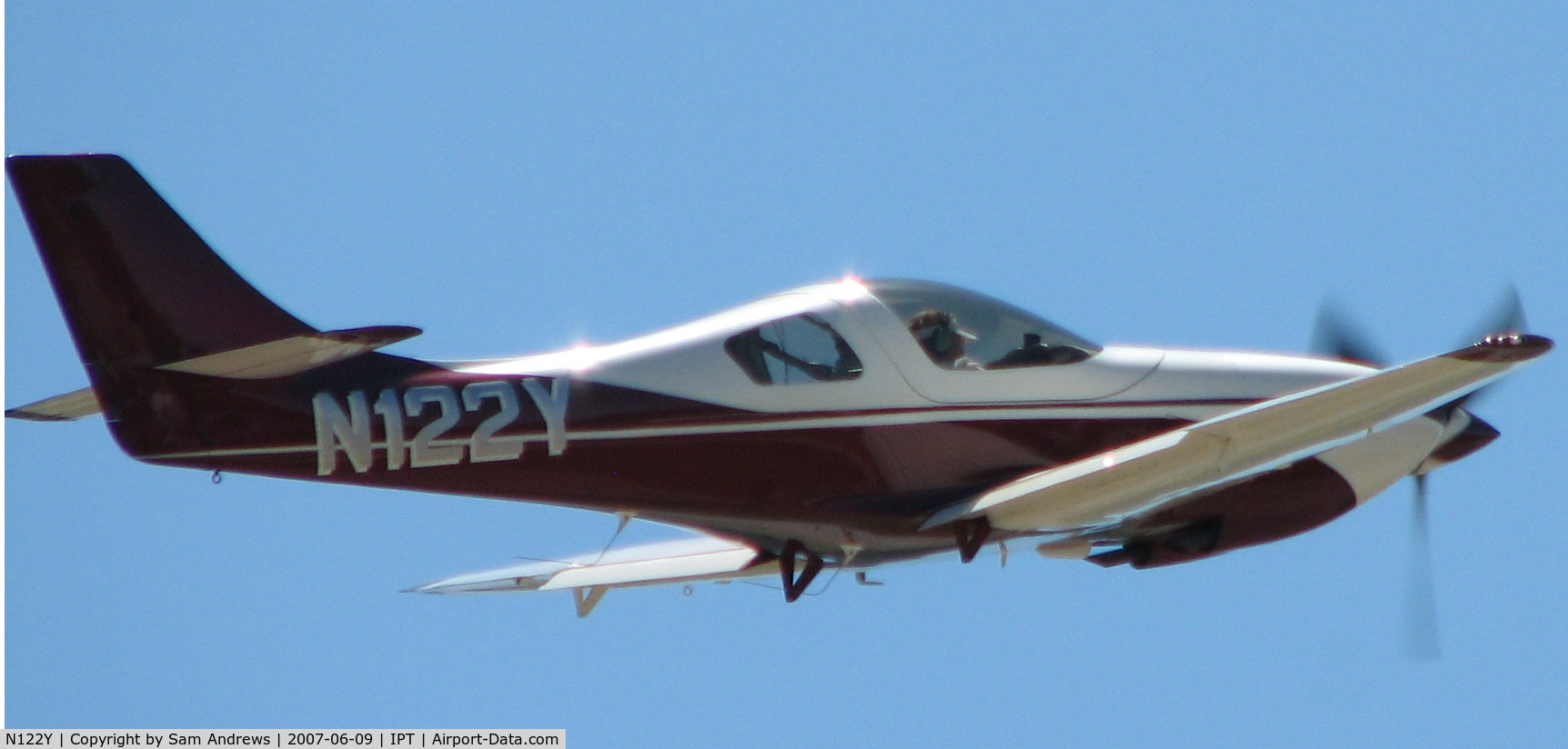 N122Y, 2006 Lancair Legacy C/N L2K-249, Just after lift off.  Departing the 2007 WRAP Fly-In