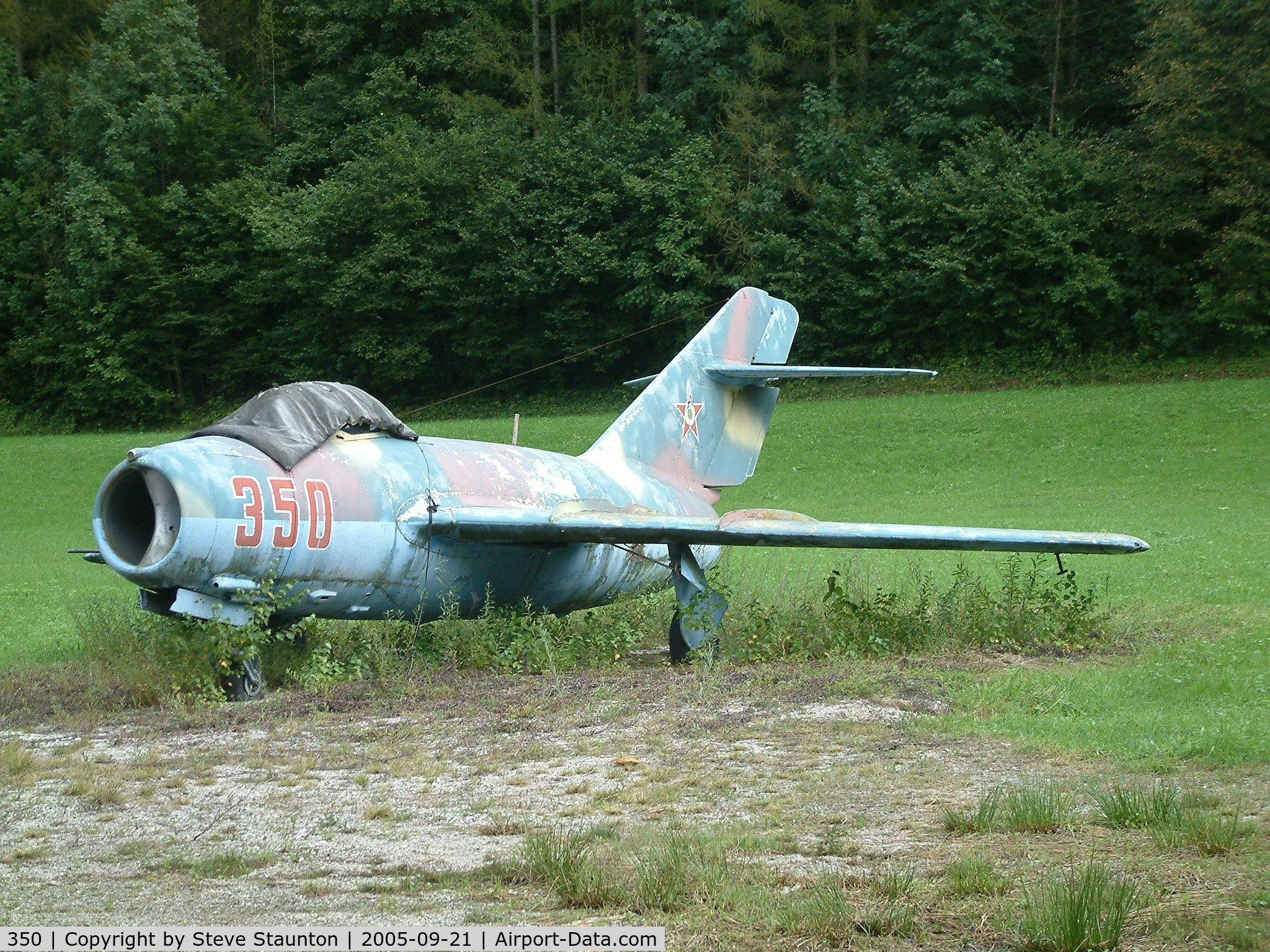 350, Mikoyan-Gurevich MiG-15bis C/N Not found 350, Taken at Bad Ischl Museum, Austria 21st September 2005