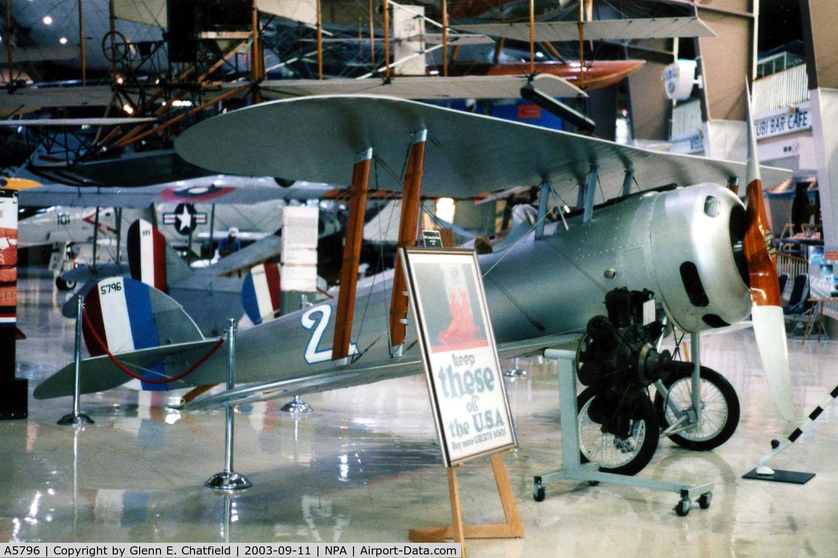 A5796, Nieuport 28 C.1 Bebe Replica C/N Not found 5796, N.28 at the National Museum of Naval Aviation