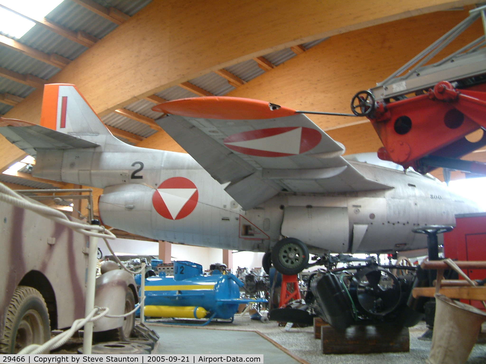 29466, Saab J-29F Tunnan C/N 29466, Taken at Bad Ischl Museum, Austria 21st September 2005