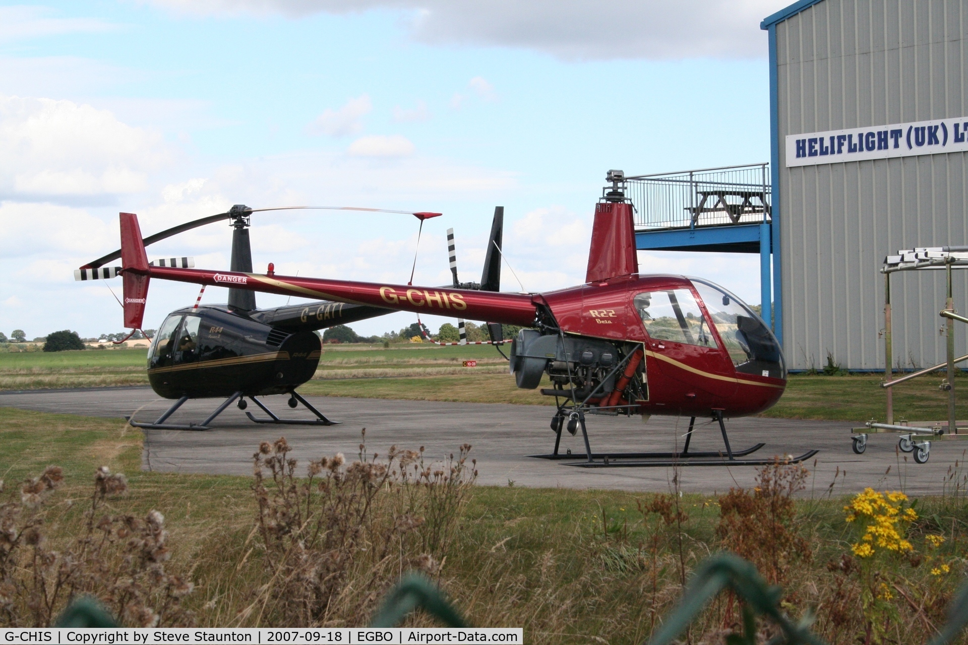 G-CHIS, 1991 Robinson R22 Beta C/N 1740, Taken at Halfpenny Green 18th September 2007
