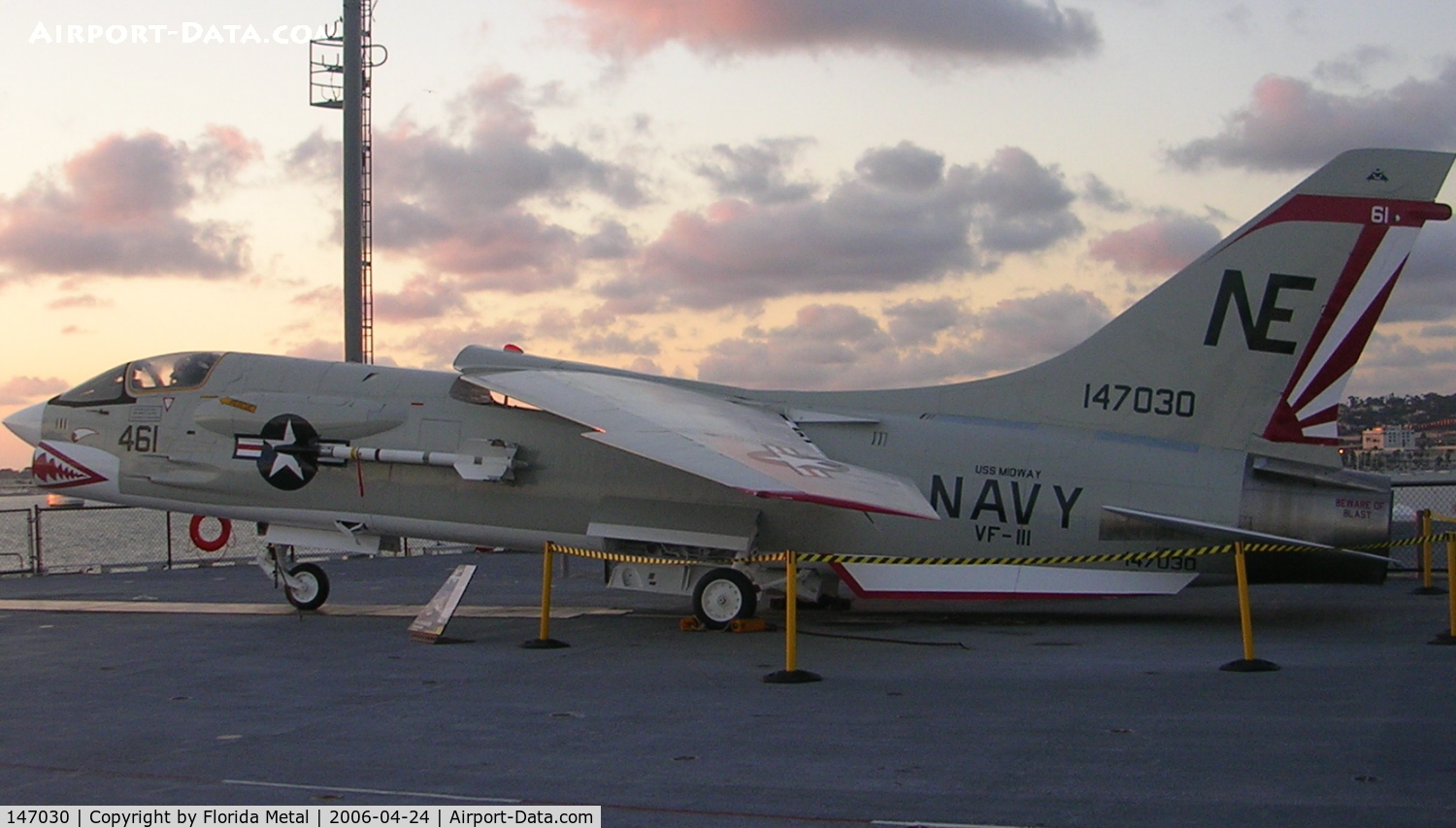 147030, Vought F-8K Crusader C/N 788, F-8 at the Midway