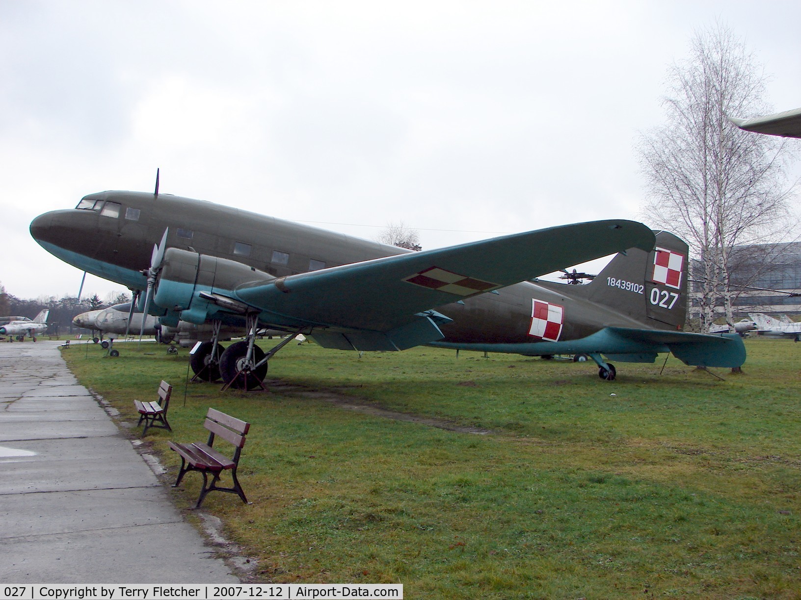 027, 1943 Lisunov Li-2T C/N 18439102, This Lisunov Li-2T c/n 18439102 is preserved at the Poland Aviation Museum in Krakow