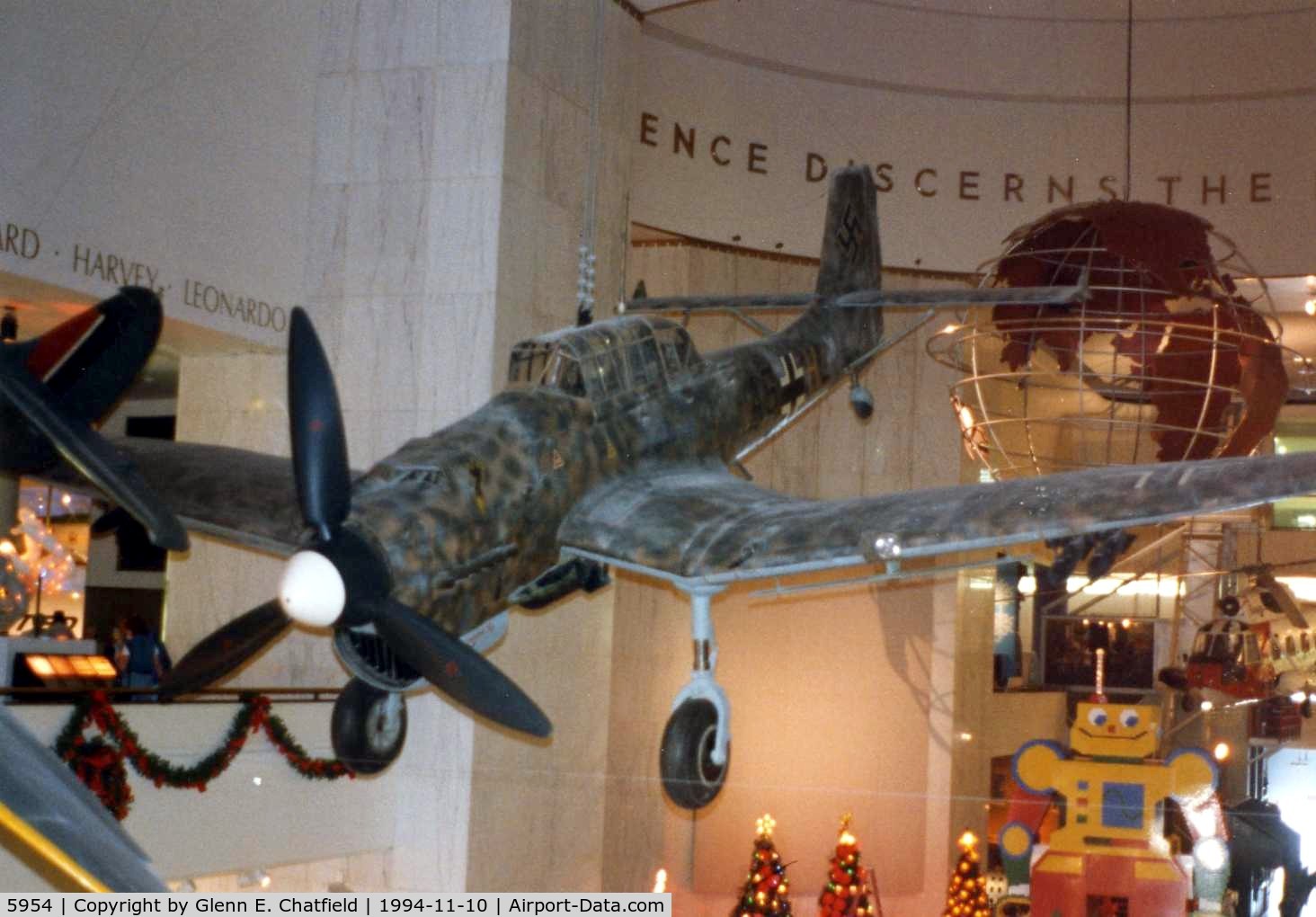 5954, Junkers Ju.87R-2/Trop.  Stuka C/N Not found 5954, War Veteran Stuka at the Chicago Museum of Science & Industry