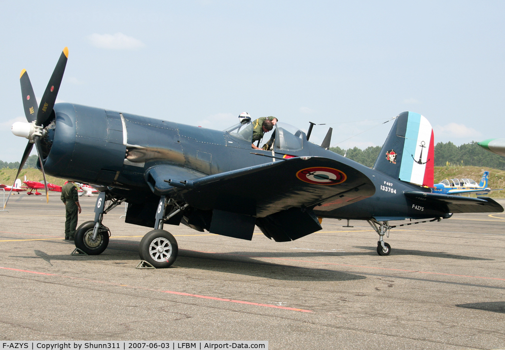 F-AZYS, Vought F4U-5N Corsair C/N Not found (Bu124541), Used during Public Open Day 2007