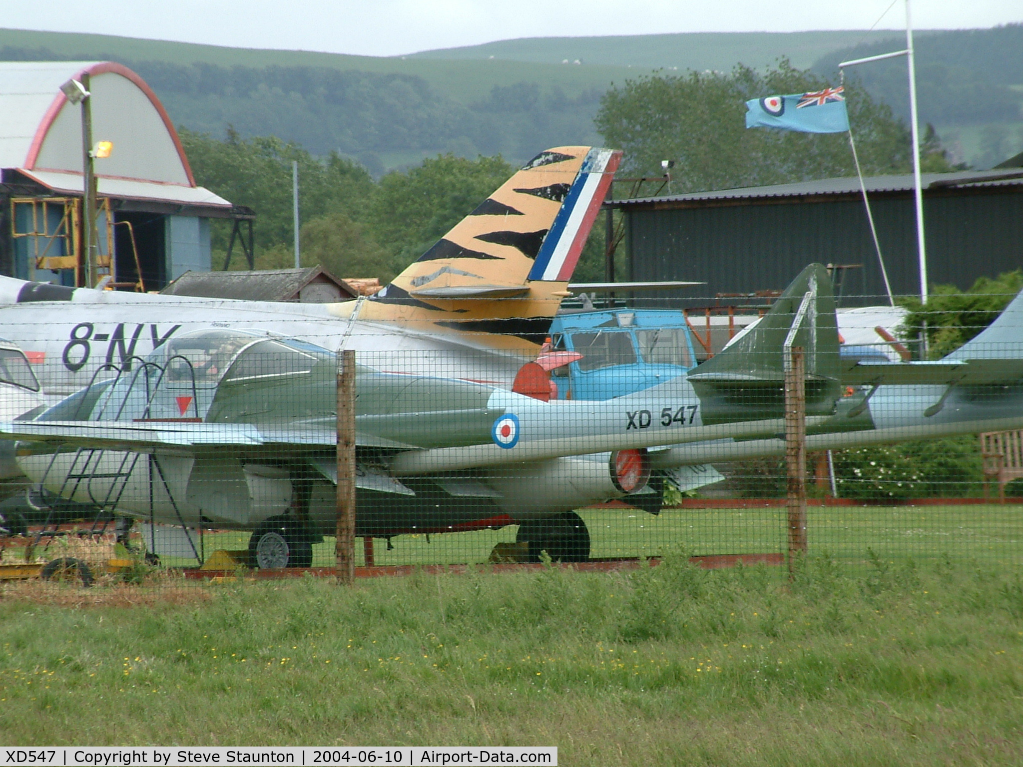 XD547, 1954 De Havilland DH-115 Vampire T.11 C/N 15515, Taken at Dumfries & Galloway Aviation Museum, 10th June 2004