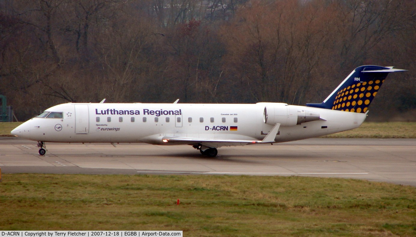 D-ACRN, 2001 Canadair CRJ-200LR (CL-600-2B19) C/N 7486, Eurowings CLRJ operate this flight for Lufthansa Regional