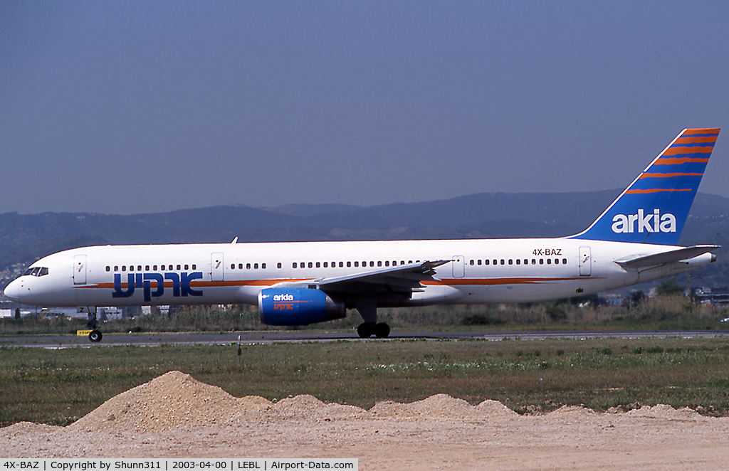 4X-BAZ, 1988 Boeing 757-236 C/N 24121, Take off rwy 02